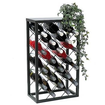 DanDiBo Weinhalter Metall Schwarz 68cm für 20 Flaschen