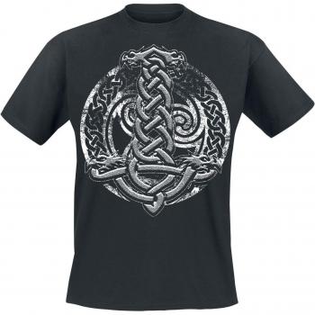 Axel Herrmann Black Gothic T-Shirt with Celtic Shield