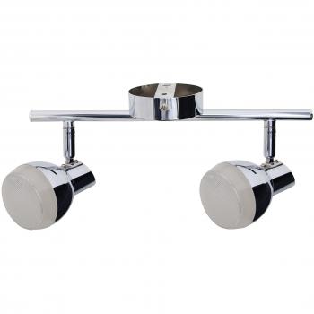 Chromey Doppio Faretto LED Naeve Soffitto 3000K