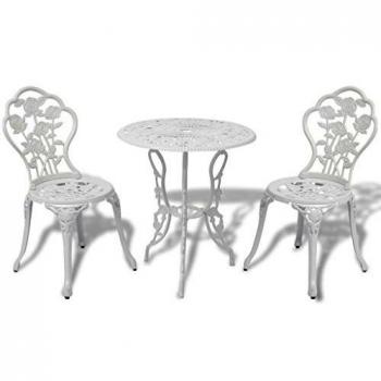 VidaXL Set Bistrot 3 pz in Alluminio Pressofuso