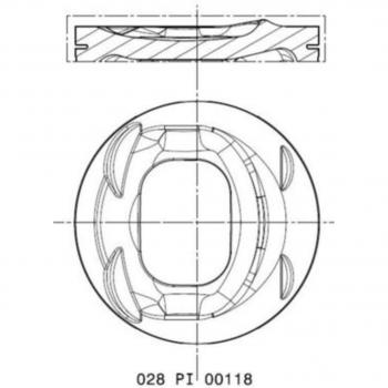 MAHLE Zuiger voor VW, AUDI, SKODA 028 PI 00118 000