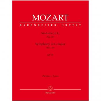 Partitura Urtext de la Sinfonía nº 10 en Sol Mayor K. 74 para Orquesta