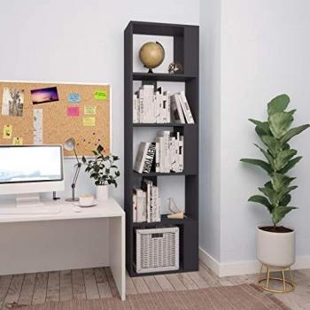 HOMCOM Raumteileraufsatz Regaleinheit Grau 45x24x159 cm