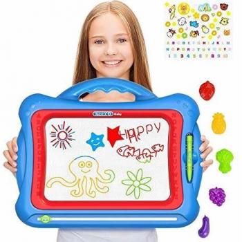 Geekper Magna Doodle Schreibblock – Magnetisch, Löschbar, Blau