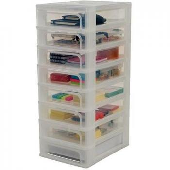 Organizer Chest OCH‑2080 Torre di Stoccaggio Bianco Satinato
