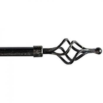 Bastone Tenda Estendibile Ferro 120-210 Asta Scorritenda Vortice Argento