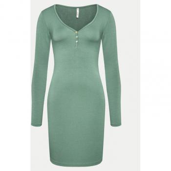 Hunkemöller Camiseta de Noche Henley Verde