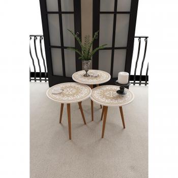 Mesa Efsun Zigon, Centro con Pedestal de Madera