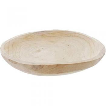 DEKOLEIDENSCHAFT Schale 'Wood' rund ø 36 cm, aus massivem Holz, Dekoschale