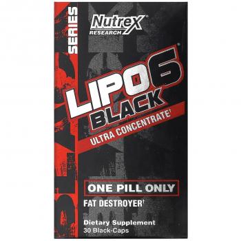Nutrex Research, LIPO-6 Noir Ultra Concentré, 30 Gélules