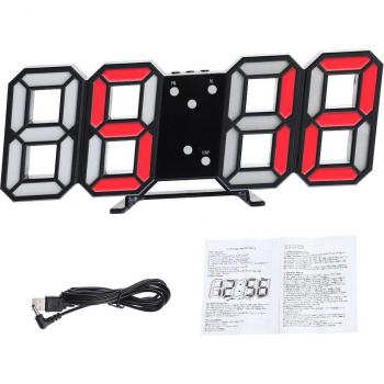 Alarm-Wanduhr mit LED-Anzeige und Dekorationsfunktion