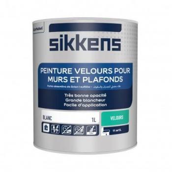 Sikkens Acrylique Intérieur 1L Blanc Velours Bicouche