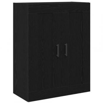VidaXL Black Oak Wall-Shelving Unit – 27.3″ × 13.4″ × 35.4″