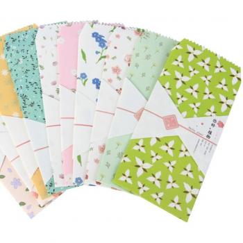 Korean Kawaii Striped Plant Paper Supplies (30 Packs)