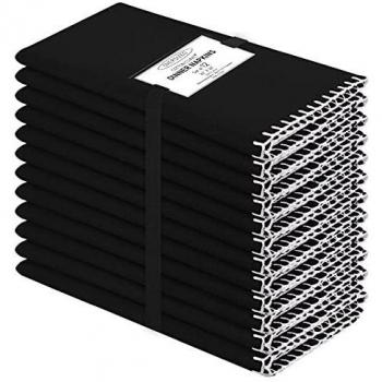 Wedding Guest Cloth Napkins – Black & White