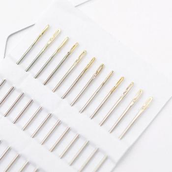 12pcs Multi-Size Embroidery Needles with Gold Tail