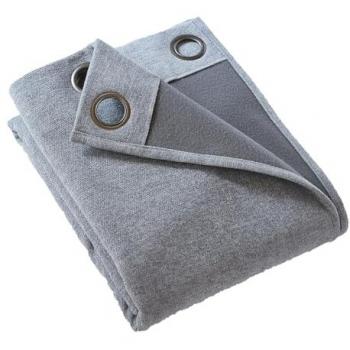 Tissu occultant Bjorn 140x260 cm, couleur gris, doublure polaire, isolation thermique