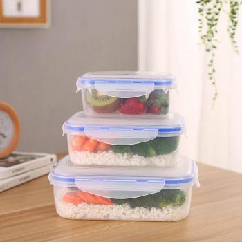 3 Stackable Rectangular Food Storage Boxes
