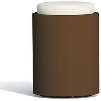 Puf Monociclo Marrón en Monacis Polímero – Ø 40 cm, 54 h