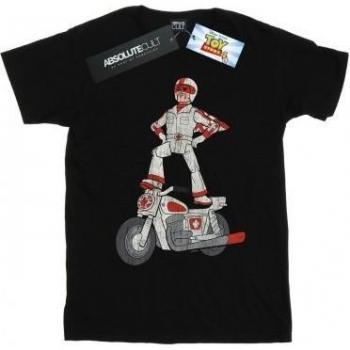 Disney Ladies Toy Story 4 Duke Caboom Cotton Boyfriend T-Shirt Black