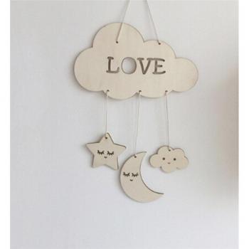 Moon and Stars Hanging Baby Decor