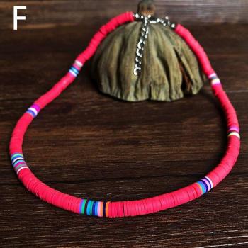 Bohemian Soft Pottery Bead Necklace for Girls