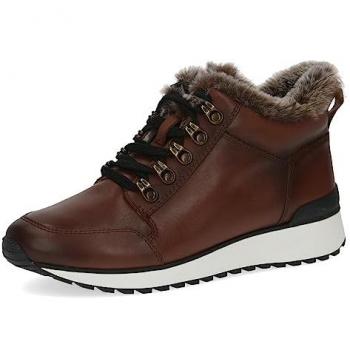 CAPRICE Cuir Marron Bottine avec Talon compensé – P.40