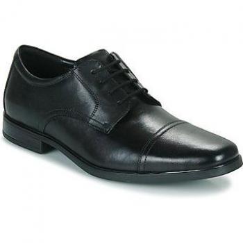 Derbies Clarks Howard Cap Noir en cuir pour hommes, tailles 39 1/2, 40, 41, 41 1/2 et 44