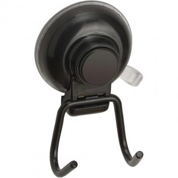 Appendiabiti doppio da muro in metallo e resine termoplastiche HO26 Gedy serie hot Nero Matt