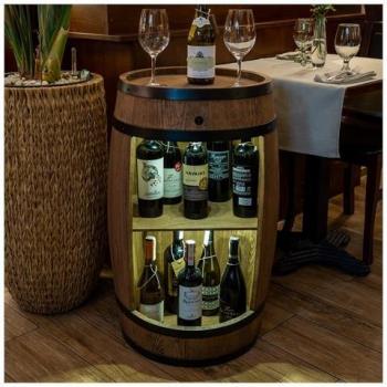 Wenge Wood LED Bar Cabinet for Bottles and Wine