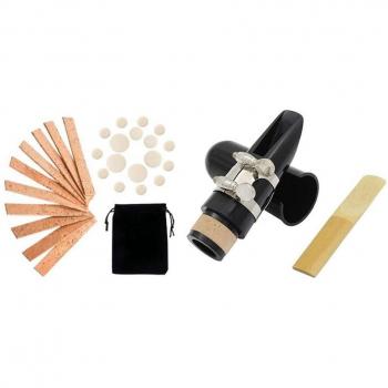 Clarinet Care Package: 10 Neck Corks, 17 Pads, Mouthpiece Kit with Ligature and Reed 2.5