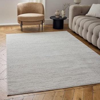 Modern Carmel StripRunner – Soft Beige, 80 cm by 150 cm