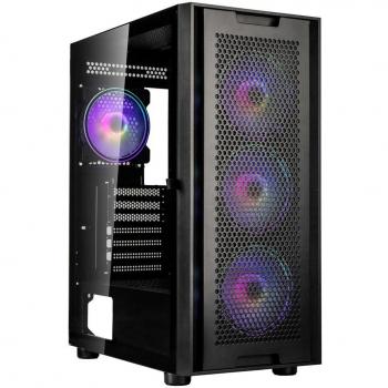 Kolink Observatory Duo ARGB Midi-Tower con pannello in vetro temperato Nero