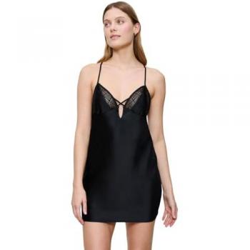 Unterkleid TRIUMPH Ein Wochenende zum Erinnern, Damen, Gr. 44, schwarz, Satin, Spitze