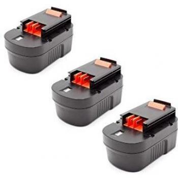 VH-BW 3x Batteria Compatibile Black & Decker – 1500 mAh NiMH 14.4 V
