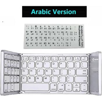 Compact Fold‑Out Bluetooth Keyboard + Touchpad for iOS/Android/Windows