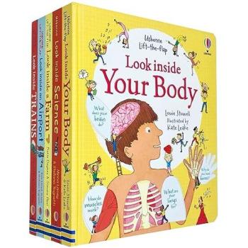Usborne Lift The Flap Look Inside 5 Books Collection Set