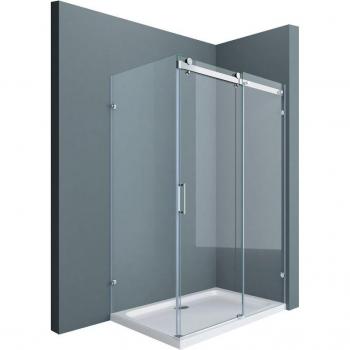 Paroi de douche transparente Sogood Ravenna 100x100 avec bac à douche