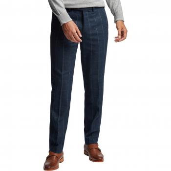 Jeff Banks Navy Check Hove Trousers 46R