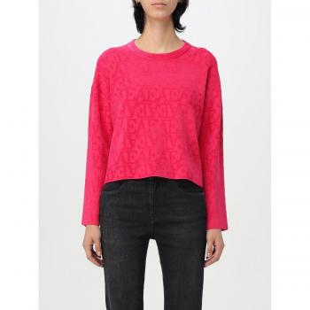 Ladies' Red Round-neck Sweater by Emporio Armani