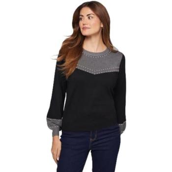 Nightfall Studded Knit Top for Women, Medium