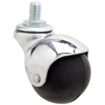 Rueda Doméstica Goma Negra M10x50 mm