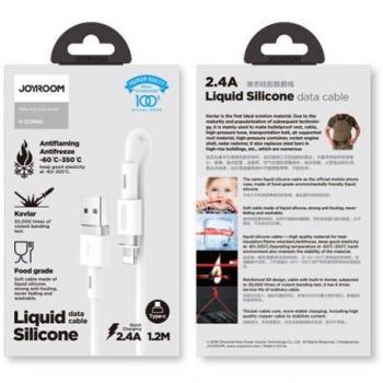 Cable Joyroom USB Lightning 2.4A 1.2m Blanco