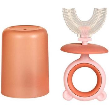 Cepillo de Dientes de Silicona para Bebés, 360° en Forma de U, Con Dibujos Animados