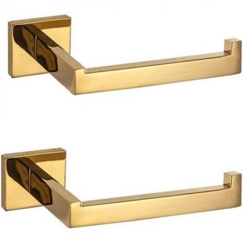 Set de 2 portarrollos de papel higiénico de acero inoxidable