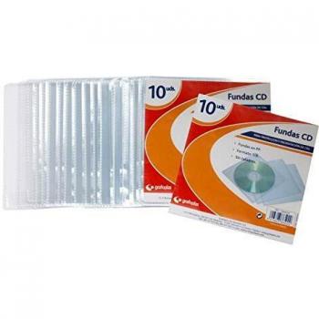 Funda para CD 1/8 PP sin taladros bolsa de 10 unidades