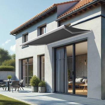Store Banne Manuel Cinabre 3,00x2,00 M (Blanc