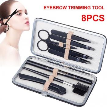 Boîte d’outils beauté : rasoirs, pinces et accessoires 8‑pièces