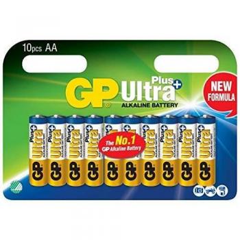 Confezione 10 Batterie GP Ultra Plus Alkaline Stilo AA 15AUP/LR6