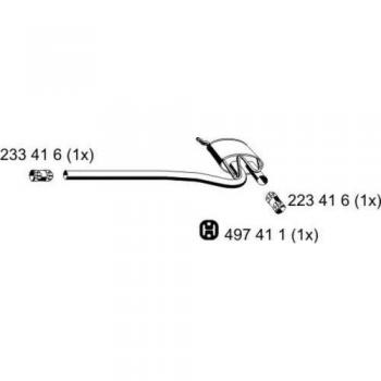 ERNST 243100 Silenciador intermedio